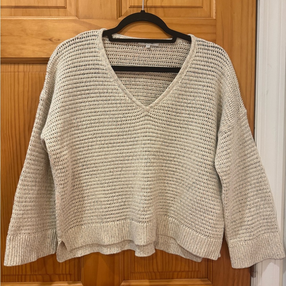 Cozy Cream V-Neck Sweater